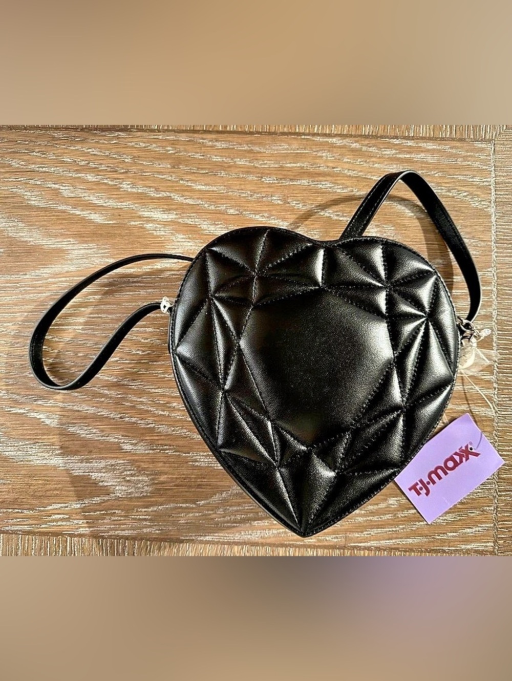 Tiffany and Co Heart-Shaped Crossbody Bag in Black NWT